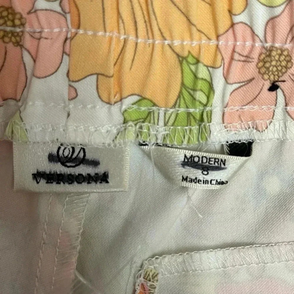 Versona Modern Spring Floral Straight Leg Pastel Pants Women’s size 8 NWOT - Picture 7 of 13